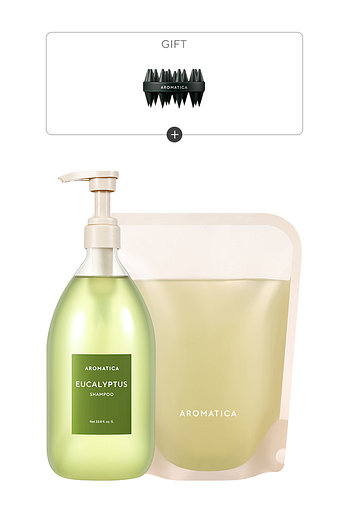 AROMATICA [대용량] 유칼립투스 탈모케어 샴푸 1L & 리필 500ML 세트 | 신세계V