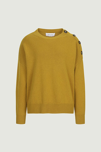 YVES SALOMON [공식] 이브살로몬 레귤러 버튼 니트 | 신세계V