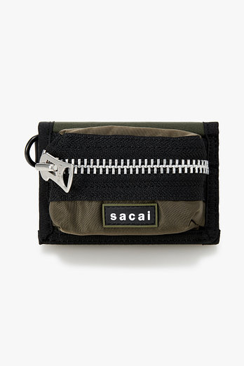 SACAI 남성 포켓 트라이폴드 지갑(그린) | 신세계V
