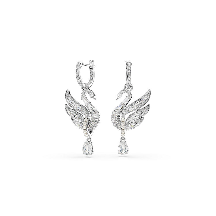 [스와로브스키/본사정품] Swan Vienna 미니 후프 귀걸이 5723388