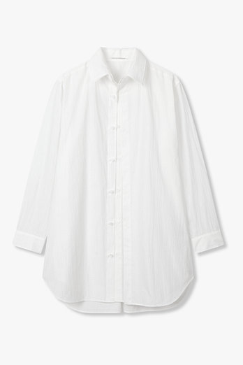 Yohji Yamamoto [FEMME]코튼 더블 레이어드 롱 블라우스 | 신세계V
