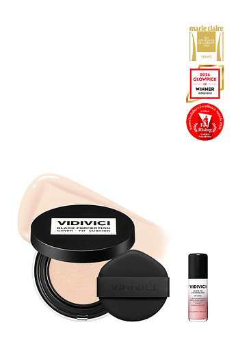 VIDIVICI [아이돌 찜 쿠션] 블랙 퍼펙션 커버 핏 쿠션 본품 SPF40 PA++ (17N 페어) | 신세계V