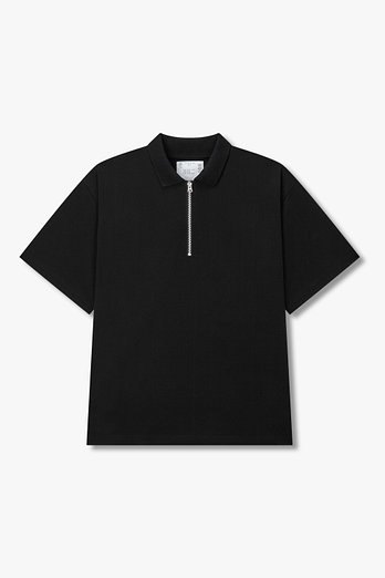 SACAI 남성 쿼터 집업 저지 폴로 셔츠 | 신세계V