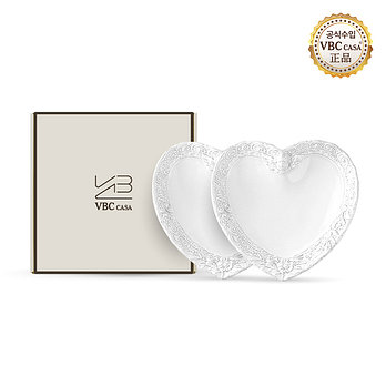 VBC CASA [SET] 까메오 엔젤 하트접시 16cm 2P세트 기프트박스 | 신세계V