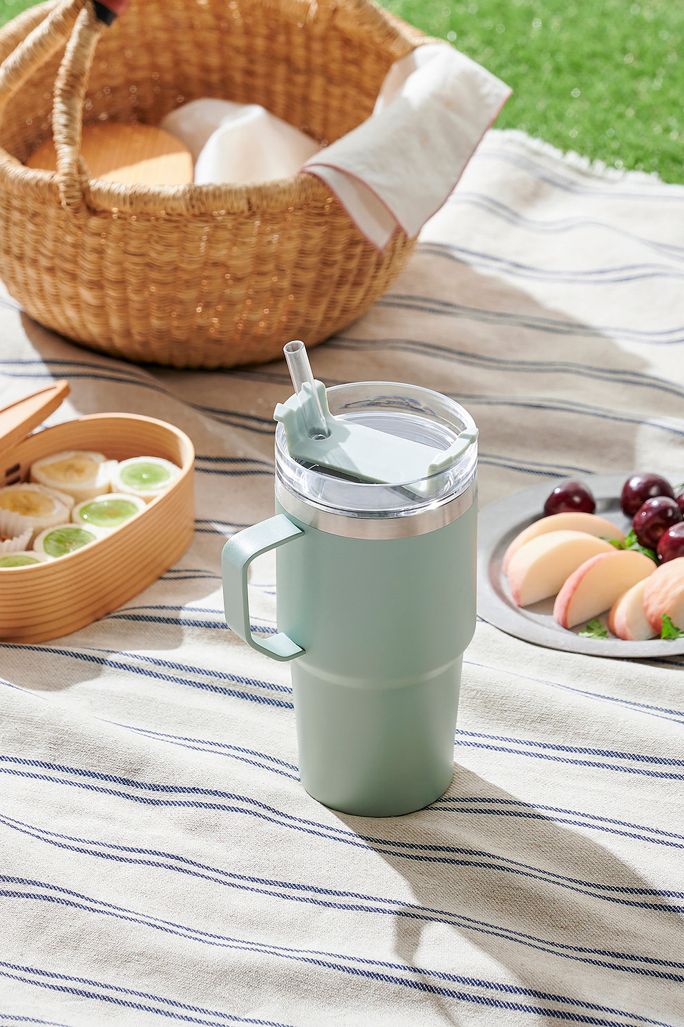 손잡이 텀블러 600ml 민트