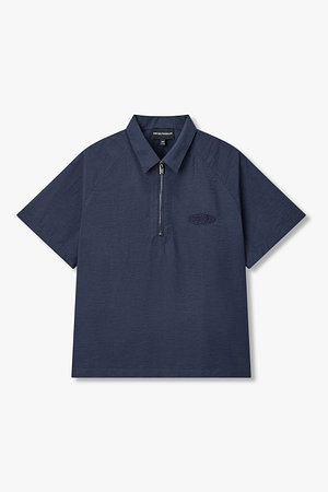 EMPORIO ARMANI JUNIOR(엠포리오 아르마니 주니어) [남아] 하프 집업 래글런 셔츠 | 신세계V