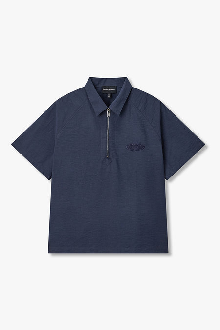 EMPORIO ARMANI JUNIOR(엠포리오 아르마니 주니어) [남아] 하프 집업 래글런 셔츠 | 신세계V