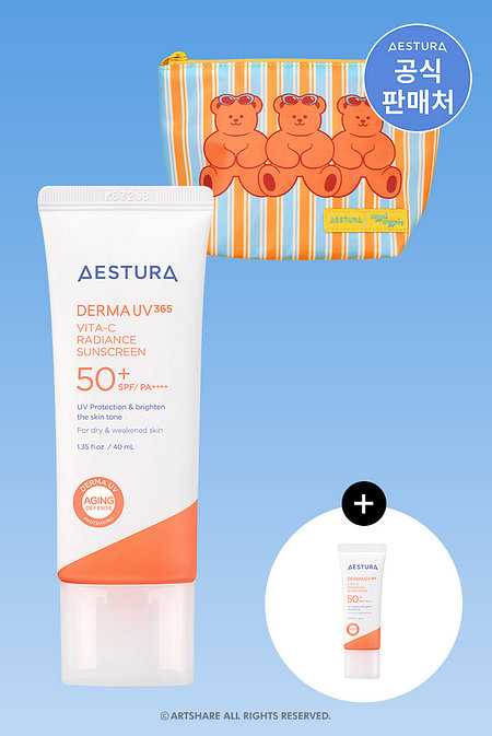 AESTURA 에스트라 더마UV365 수분광채 선크림 40ml SPF50+ PA++++ | 신세계V