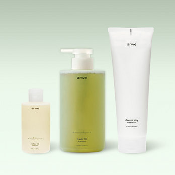 ARWE 프레시 55 약지성 샴푸 500ml + 트리트먼트 SET (+릴렉스45 100ml 한정수량 증정) | 신세계V
