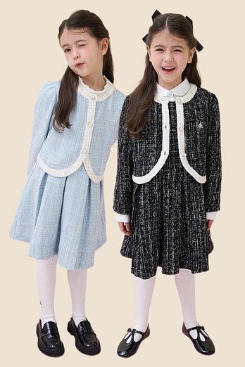 BEANPOLE KIDS [26SS 5%][BEANPOLE KIDS] 26SS 클래식 트위드 원피스 & 재킷 세트 (2종 택1) | 신세계V