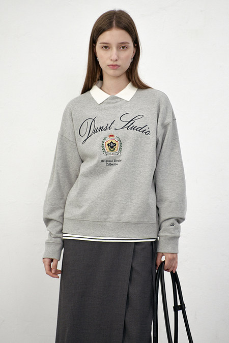 DUNST UNISEX CLASSIC LOGO SWEATSHIRT MELANGE GREY_UDTS5C113G2 | 신세계V