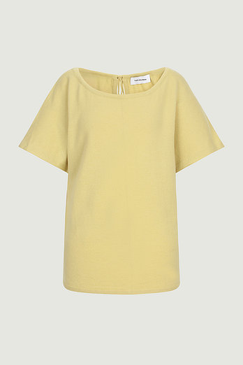 YVES SALOMON [공식] 이브살로몬 메리노 소프트 숏 슬리브스 니트 | 신세계V