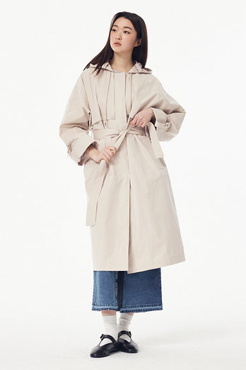 GCUT 벨티드 스트링 후드 코트 | 신세계V