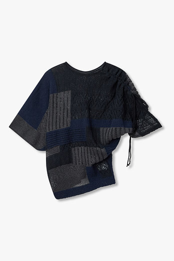 Yohji Yamamoto [Y's]배색 패치워크 베트윙 니트 | 신세계V
