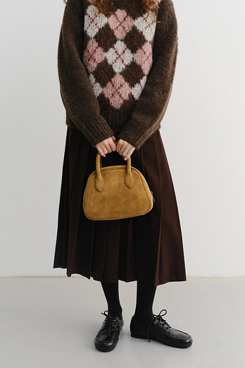 DUNST SUEDE BOSTON TOTE BAG CAMEL_UDBA5F202CM | 신세계V