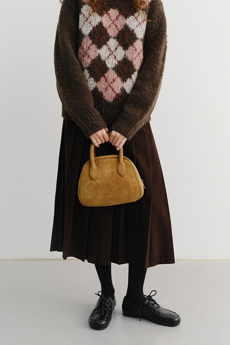 DUNST SUEDE BOSTON TOTE BAG CAMEL_UDBA5F202CM | 신세계V