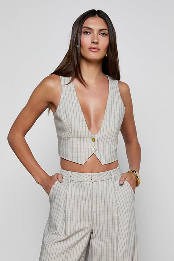 L'AGENCE Devony Pinstriped Vest 40786LXJ GTPI | 신세계V