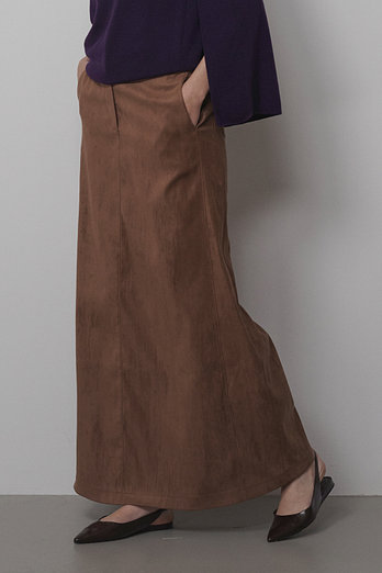 Mare di Mari Suede Maxi Skirt - Brown | 신세계V