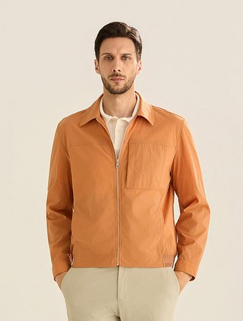 FERRARO MILANO [페라로밀라노]컴포트 심플 스트레치 점퍼 D/오렌지 (AM0GOJN25167) | 신세계V