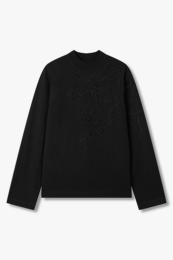DRIES VAN NOTEN 여성 레이저 자수 오버 핏 티셔츠 | 신세계V
