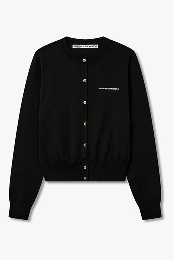 ALEXANDERWANG 핫픽스 로고 크루넥 가디건 | 신세계V