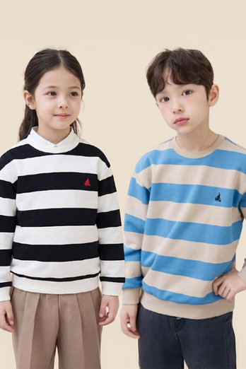 BEANPOLE KIDS [26SS 5%][BEANPOLE KIDS] 26SS [Essential] 스트라이프 스웨트 셔츠 (2종 택1) | 신세계V