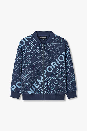 EMPORIO ARMANI JUNIOR(엠포리오 아르마니 주니어) [남아] 빅 로고 패턴 스웨트 집업 | 신세계V