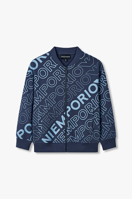 EMPORIO ARMANI JUNIOR(엠포리오 아르마니 주니어) [남아] 빅 로고 패턴 스웨트 집업 | 신세계V