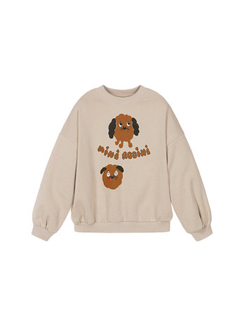MINI RODINI [MINI RODINI] 키즈 도그 프린팅 맨투맨 그레이 26120125 97 | 신세계V