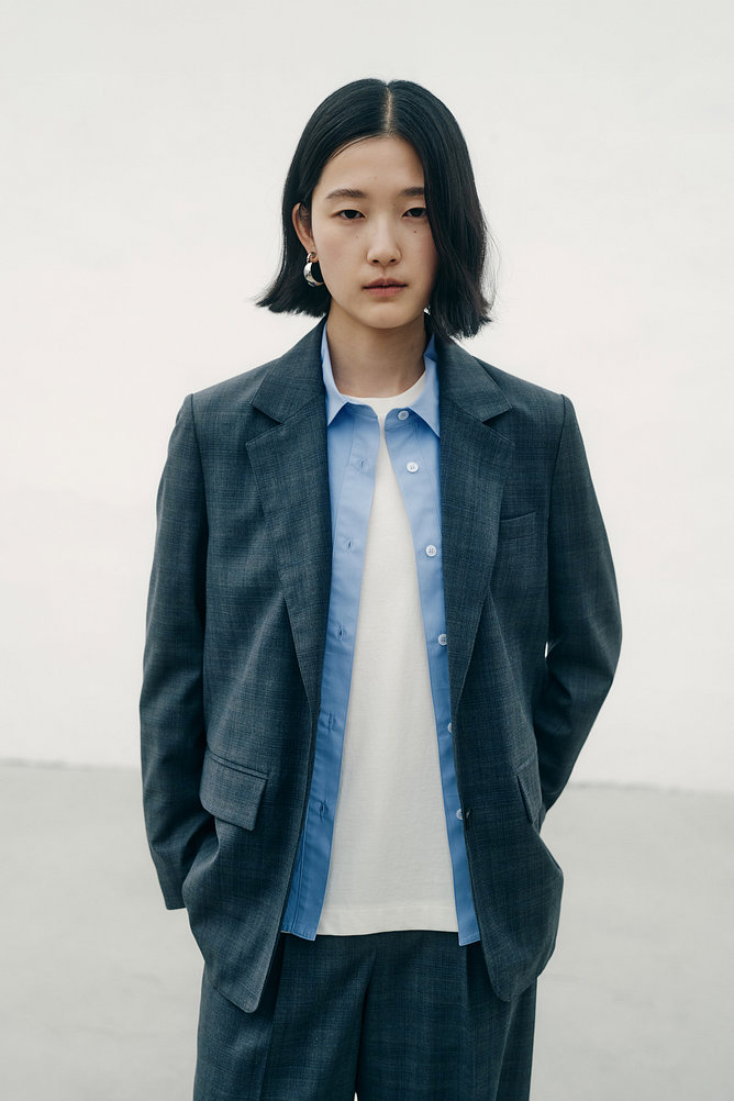 플랩 포켓 싱글 자켓