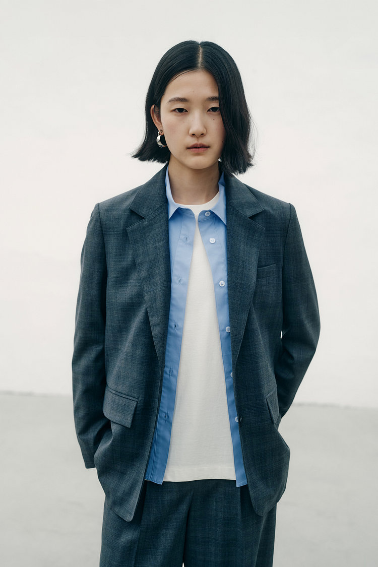 플랩 포켓 싱글 자켓