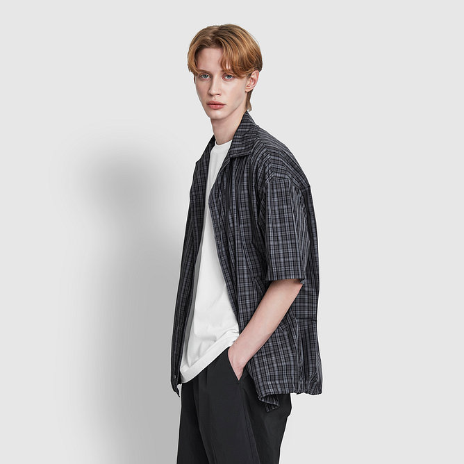 [공용] 사각사각 오픈카라 반팔 셔켓 [S~XL]