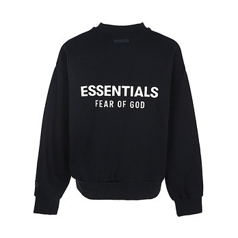 FEAR OF GOD [FEAR OF GOD] 피어오브갓 에센셜 남성 기모 맨투맨 192AS252081F VINTAGE BLACK | 신세계V