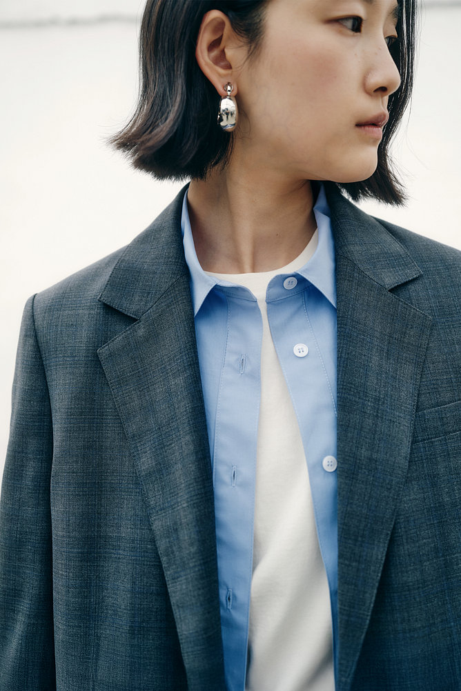 플랩 포켓 싱글 자켓