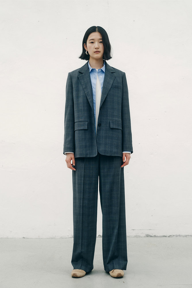 플랩 포켓 싱글 자켓