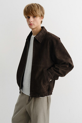 DUNST UNISEX SUEDE DRIZZLER JACKET CHOCO BROWN_M_UDJU5C107W3 | 신세계V