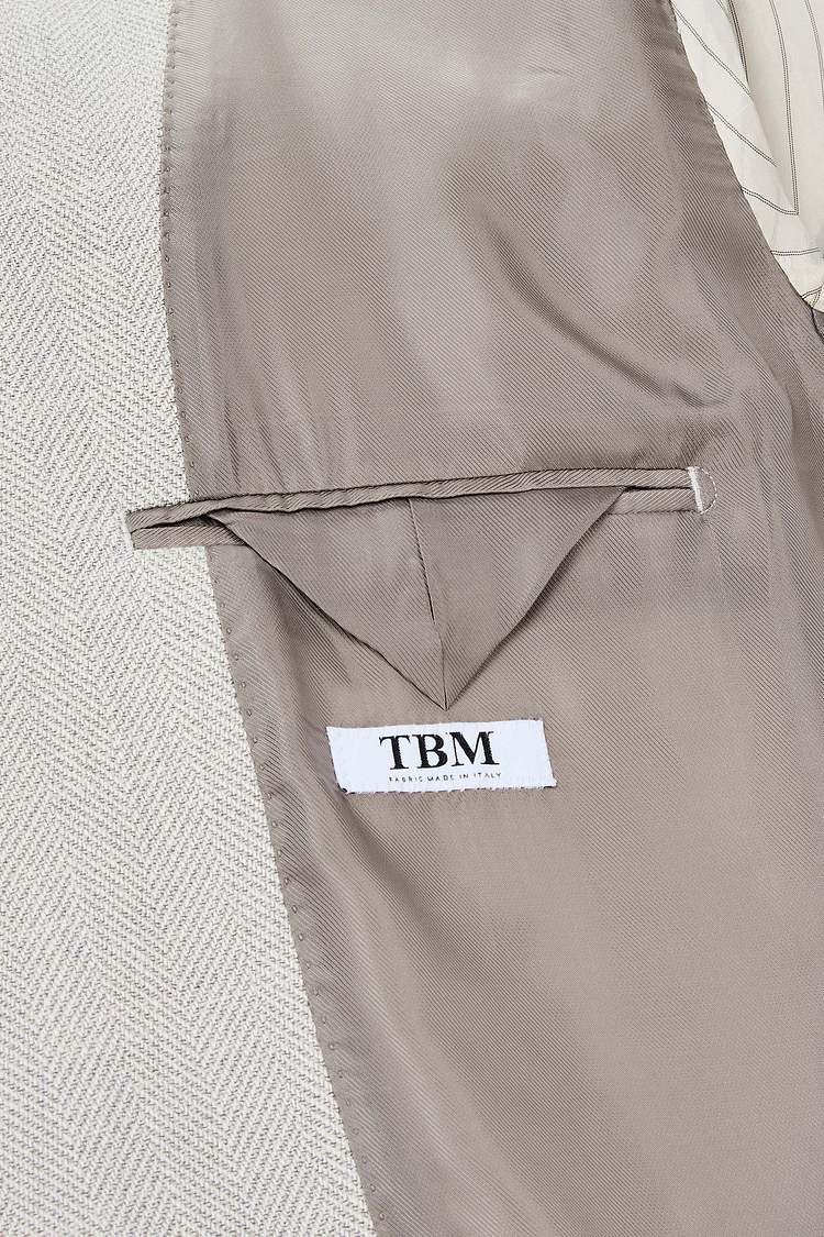 코튼 헤링본 수트 자켓